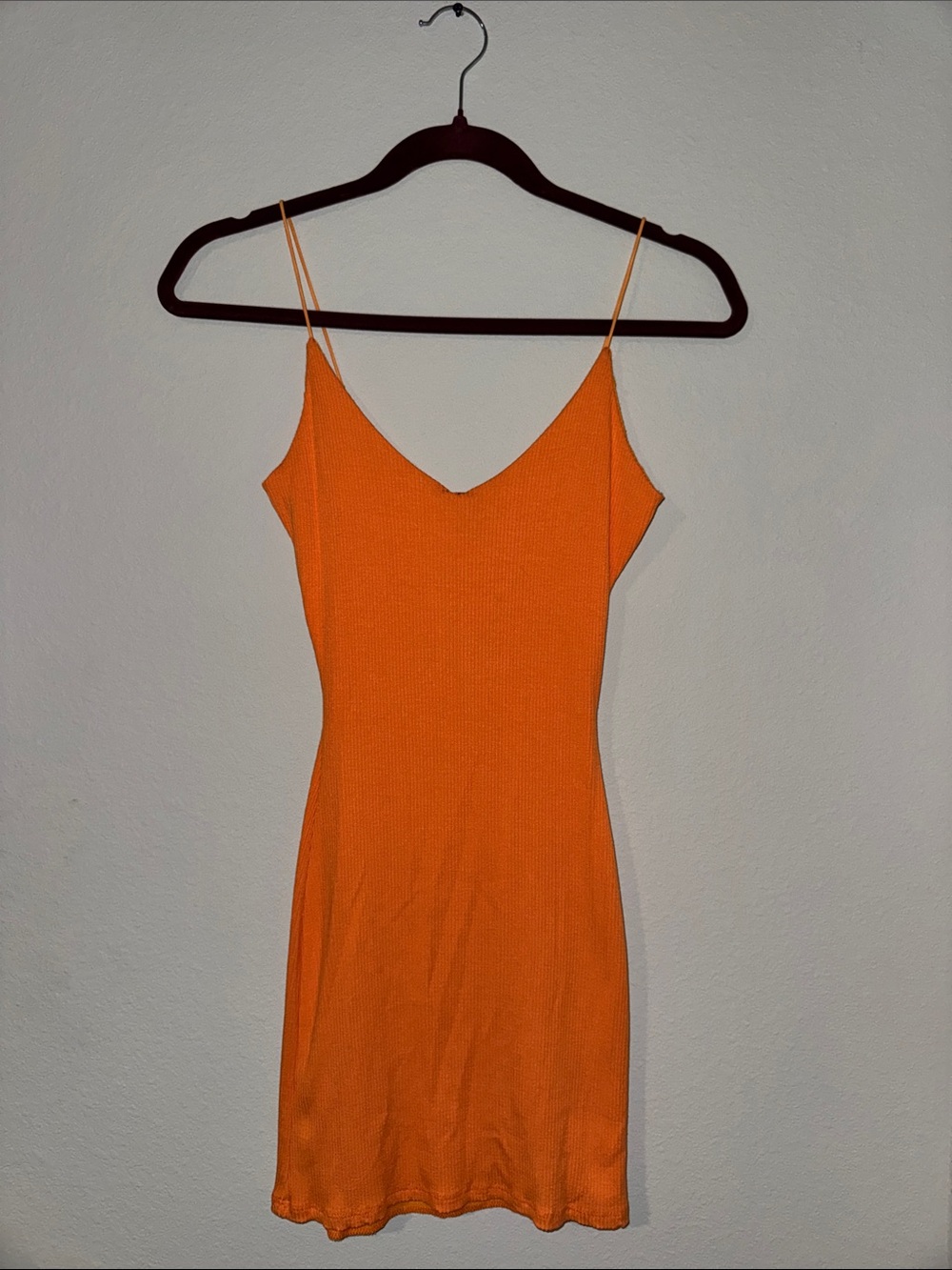 Windsor Bright Orange Spaghetti-Strap Mini Dress